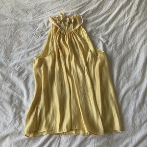 NWT Need Supply Yellow Ribbon Halter Top, XS/S